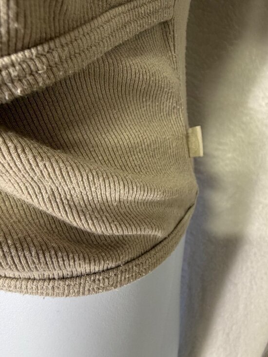 Lululemon Wrap-Front Ribbed Long-Sleeve Top tan cropped size small *no tags - Picture 9 of 12